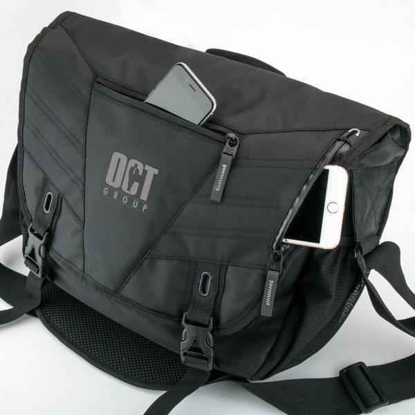 Basecamp® Laptop Messenger with your custom logo.